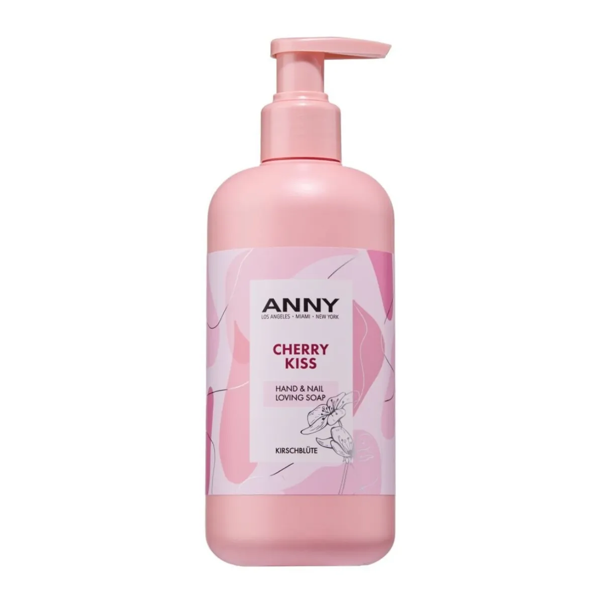 Săpun lichid parfumat pentru mâini ANNY Cherry Kiss Hand & Nail Loving Soap