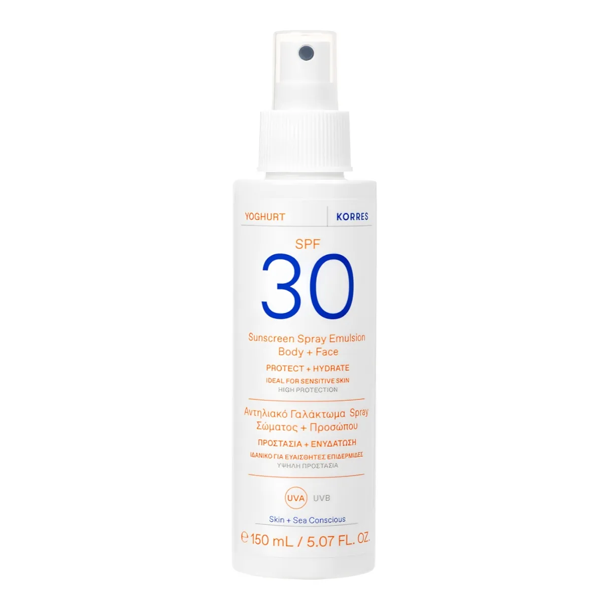Korres Yoghurt Sun Care SPF30 Emulsie cu protecție solară pentru față și corp