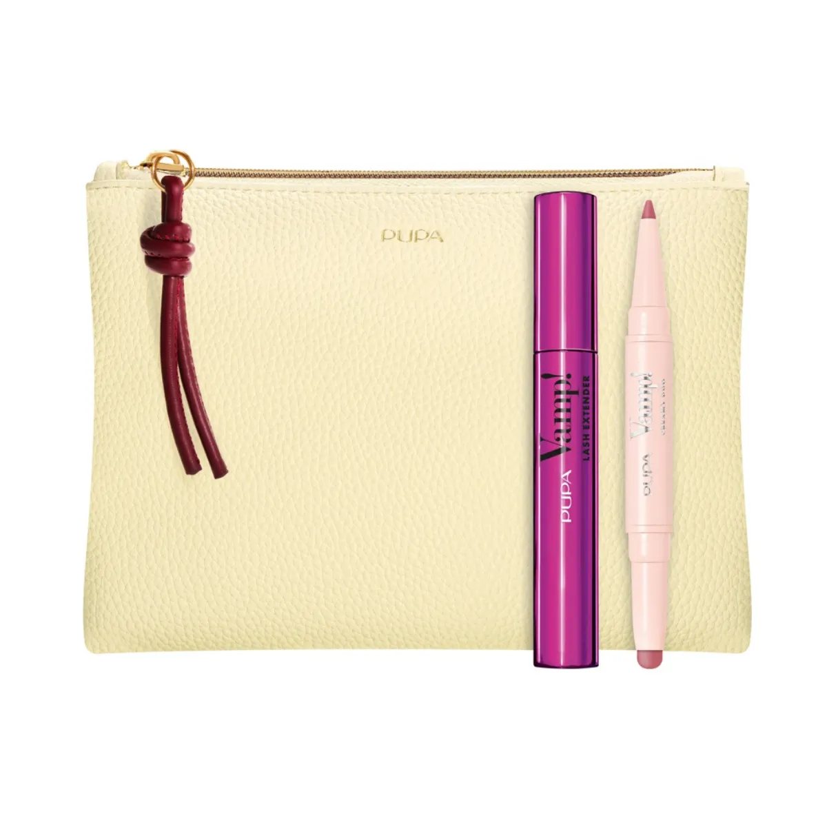 Набор для макияжа глаз Pupa Vamp! Lash Extender + Creamy Duo + косметичка