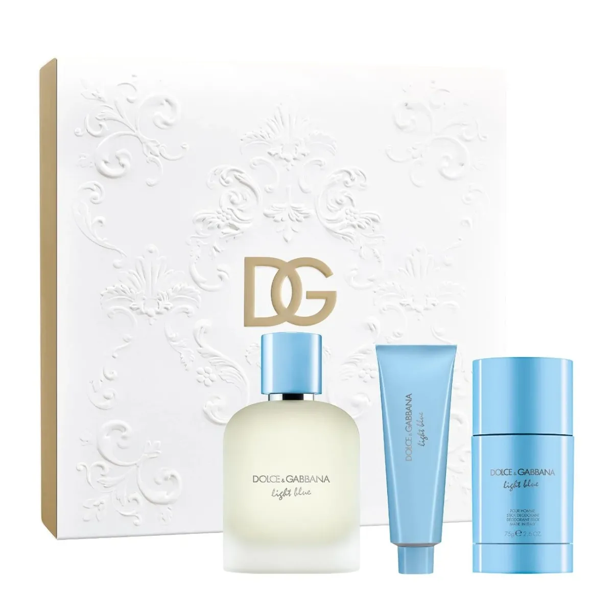 Мужской парфюмерный набор Dolce&Gabbana Light Blue Pour Homme 100 мл + 50 мл + 50 мл