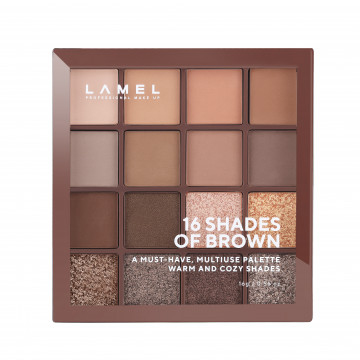 LAMEL Eyeshadow 16 Shades Of Brown Palette Палетка теней для век