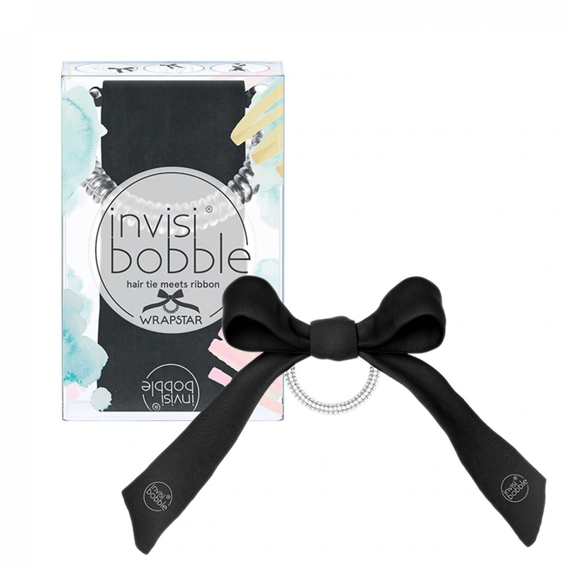 Banda de păr cu fundă Invisibobble Wrapstar Fekete Hajszalag