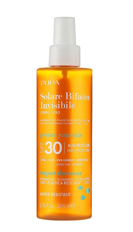 PUPA Invisible Two-Phase Sunscreen SPF 30 Spray bifazic de protecție solară