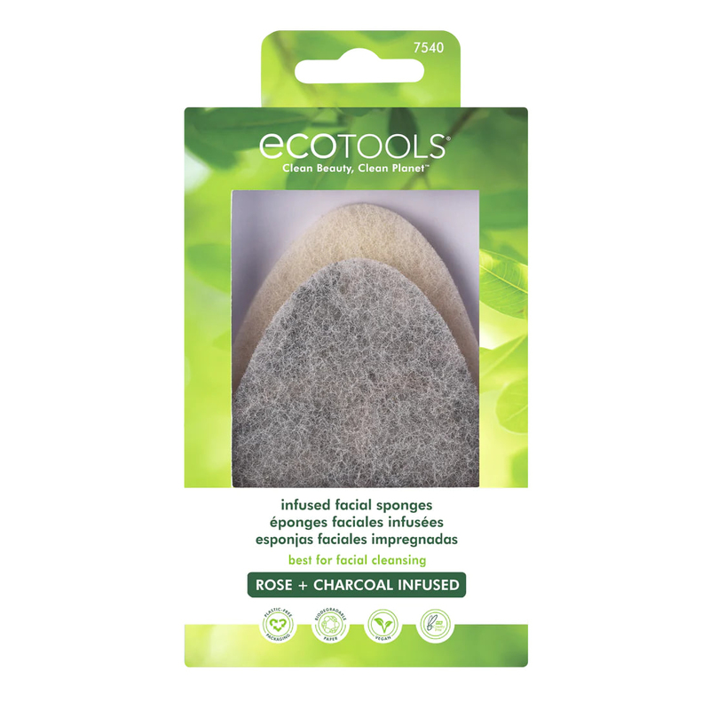 Спонж для умывания, 2 шт - EcoTools Infused Facial Sponges