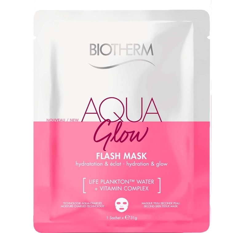 BIOTHERM Aqua Glow Flash Mask Mască din țesătură cu vitamina C pentru toate tipurile de piele