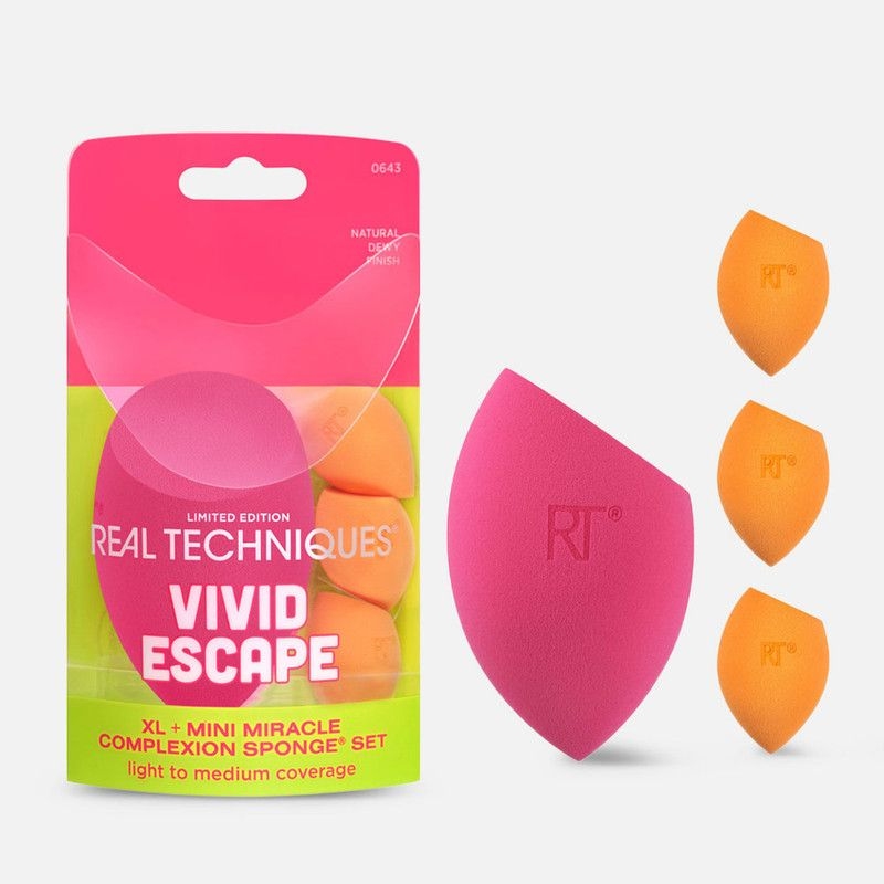Real Techniques Vivid Escape Sponge Set Набор спонжей