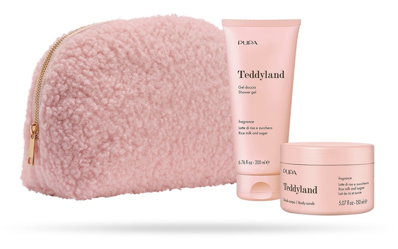 PUPA Teddyland - Kit 1 Rice Milk & Sugar Set Exfoliant corp și Gel de duș