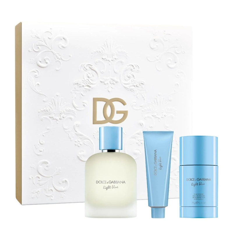 Мужской парфюмерный набор Dolce&Gabbana Light Blue Pour Homme 100 мл + 50 мл + 50 мл